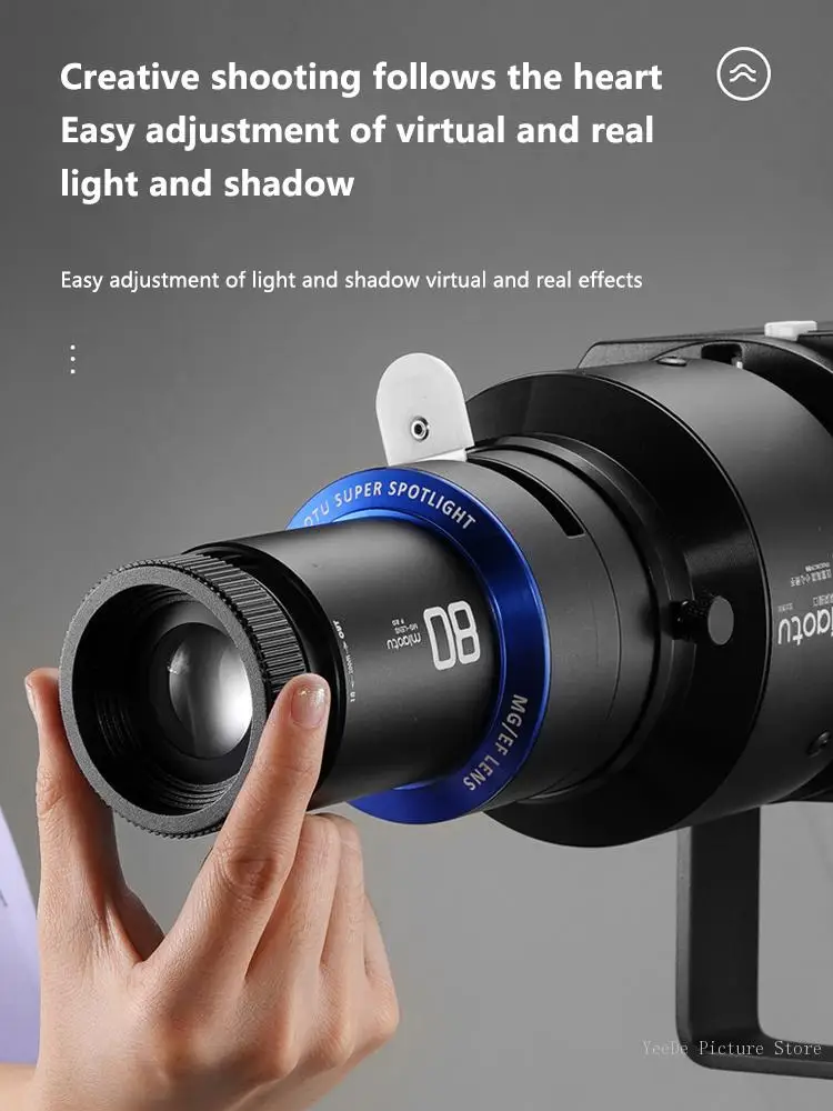 MIAOTU Bowens Mount Spotlight Cilindro, Art Efeitos Especiais Fotografia Tubo de feixe, 80 milímetros Lente para Nanlite Aputure 300c 200x, MG06