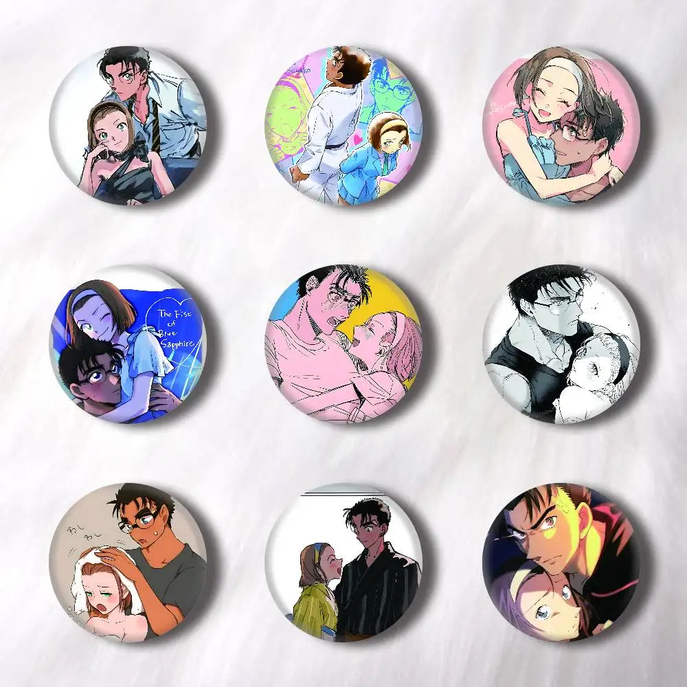 Makoto Anime Sonoko Creative Round Button Badges Cute Pin Brooch for Backpack Clothes Lapel Jewelry