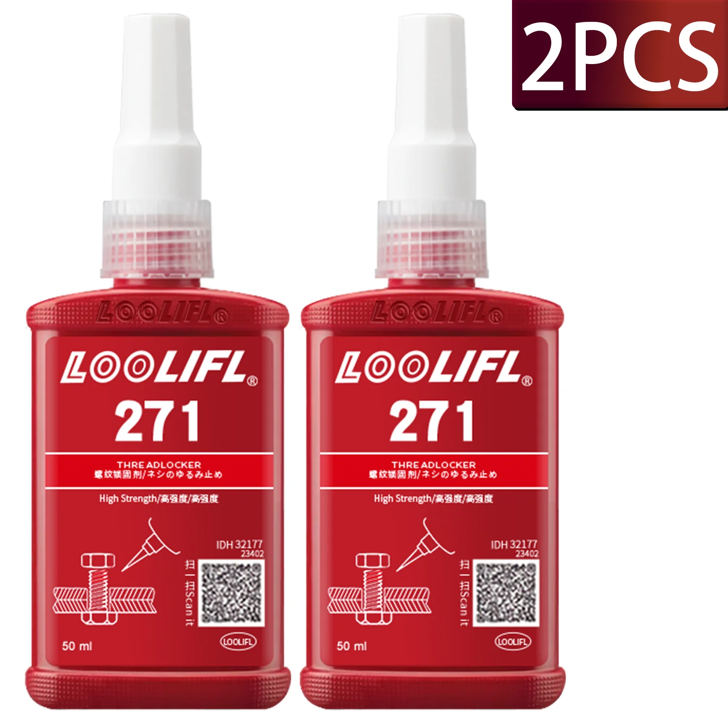 50ml 271 243 Blaues Schraubensicherungsmittel für Muttern und Schrauben, Schraubenkleber, anaerober Metallkleber, rostfrei
