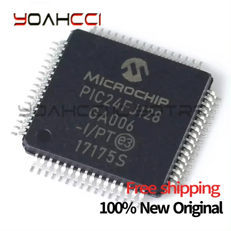 

(10piece)100% New PIC24FJ128GA006-I/PT PIC24FJ128 GA006-I/PT QFP-64 Chipset Original free shipping