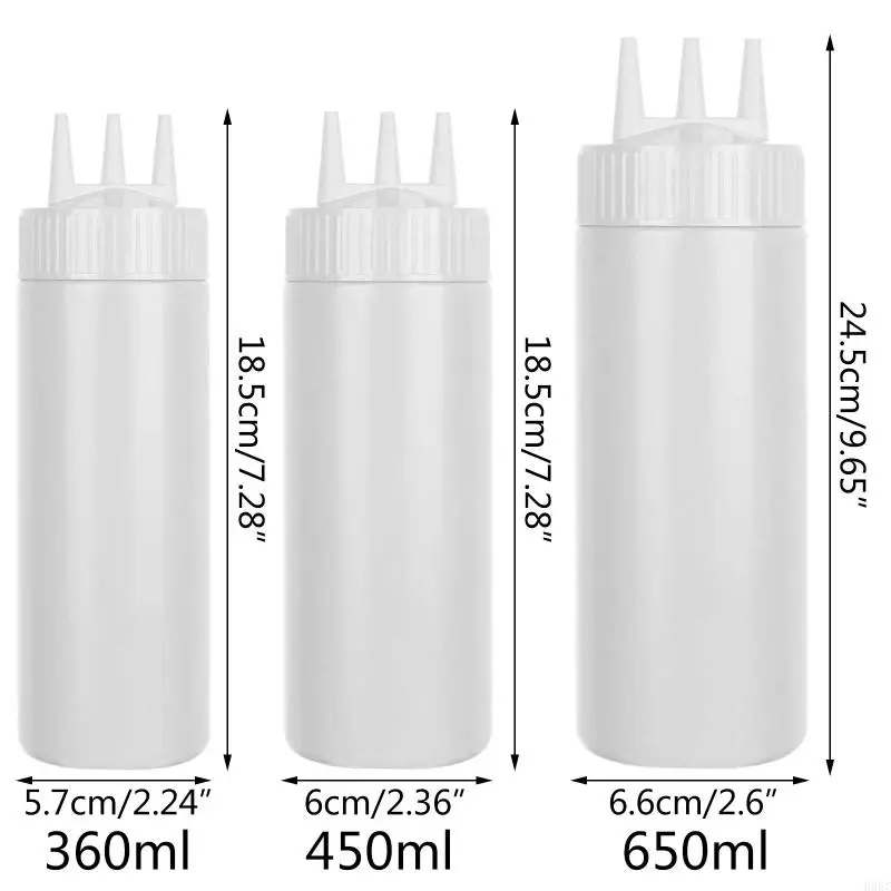 Gadgets cocción botella 3-nozas H9EC PE Frascos almacenamiento aceite oliva Pe