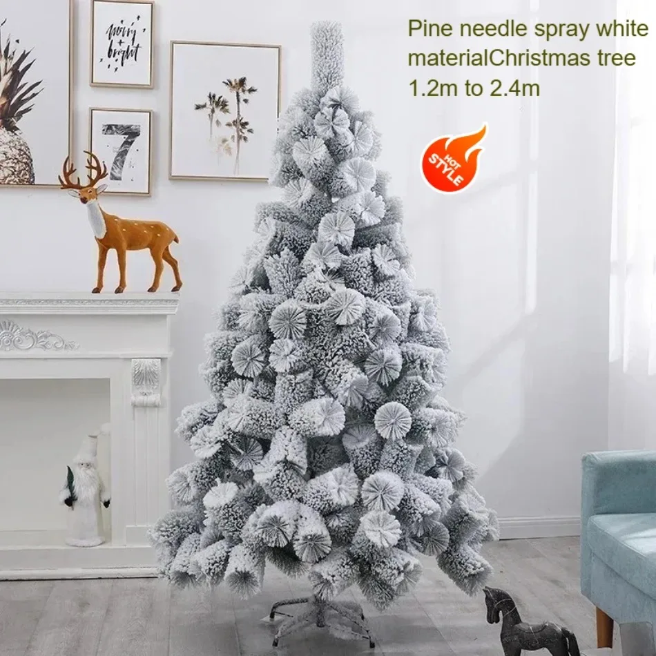 

PVC Artificial Christmas Tree Encrypted Pine Needles White Christmas Decoration Luxury Snow Cluster Christmas Tree 1.2m-2.4m