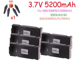 3.7V Drone Battery Accessory 5200mAh For E88 E88 PRO E99 PRO E525PRO Mini Uav Drone Battery 4K Drone Spare Parts 3.7V Battery