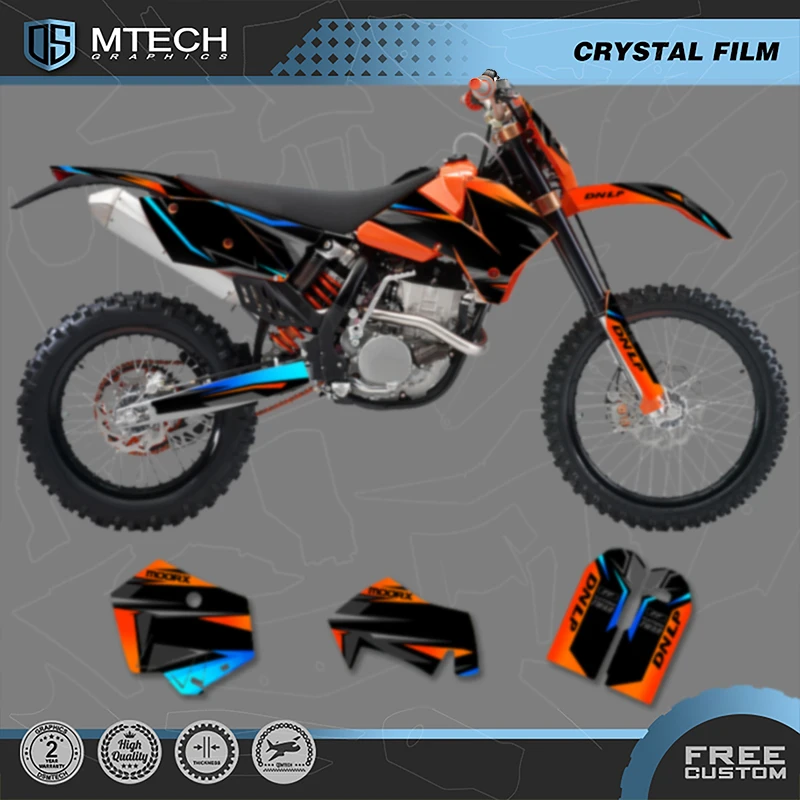 

DSMTECH Motorcycle Graphics Decals Stickers Kits For KTM SX SXF 2005 2006 2007 EXC XCW 2005 2006 2007 Motorcross Accessories 006