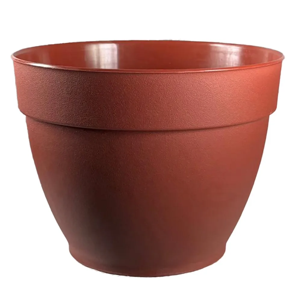 Eco-Friendly Red Plastic Planter 8 Inch Diameter