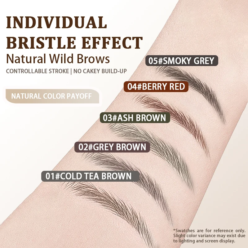 Ultra Thin Blade Eyebrow Pencil Controllable Stroke No Cakey Build-up Smooth Drawing Eyebrow Pen Multi Shades Natural Daily Brow