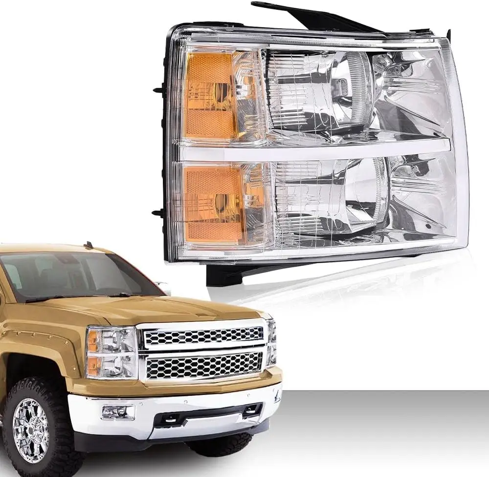 

Лампы фары со стороны пассажира, 1 шт., совместимые с Chevy Silverado 1500 2500 3500 2007-2014/подходят для моделей с галогенными фарами