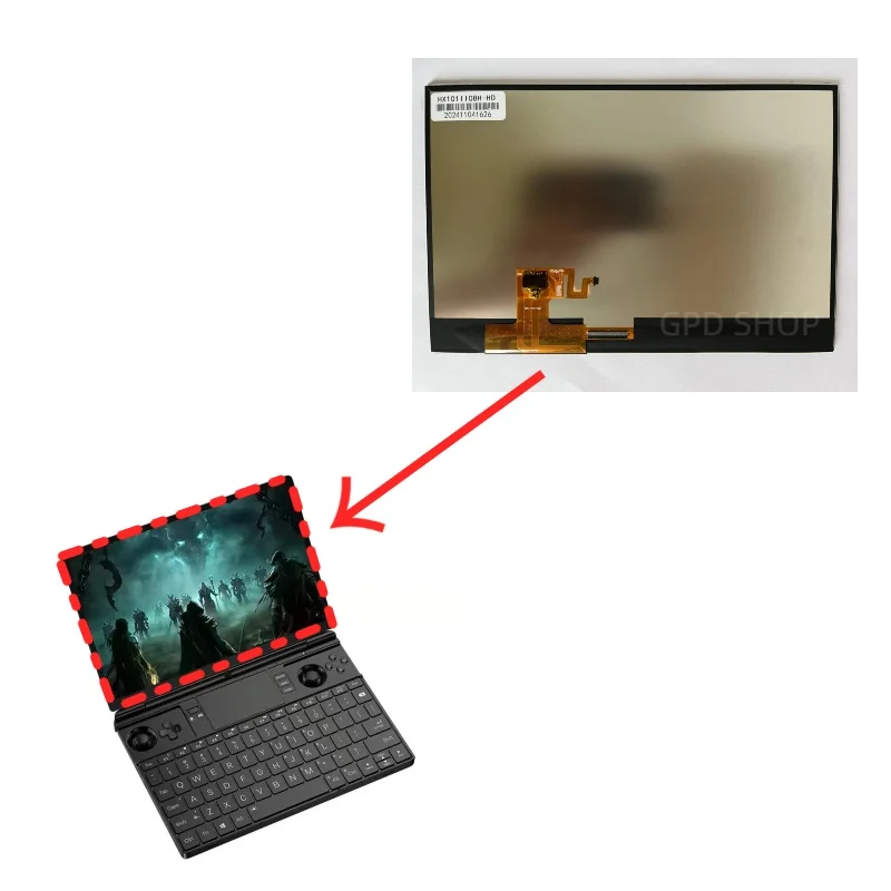 Original New For GPD Win max2 LCD Display With Touch Screen Digitizer Assembly For GPD Win max2 Screen Accessories Replacement