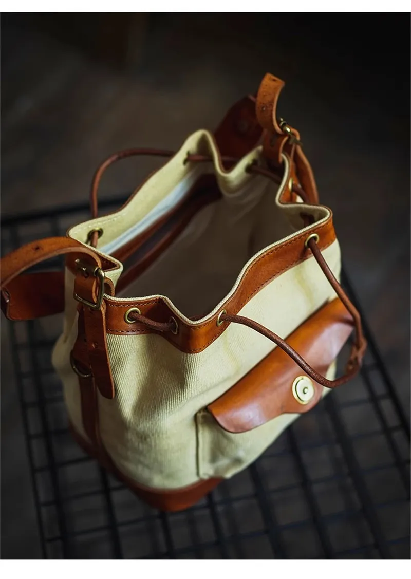 Organizers designers handmade high-quality canvas genuine leather men's crossbody bag casual luxury outdoor green shoulder bag