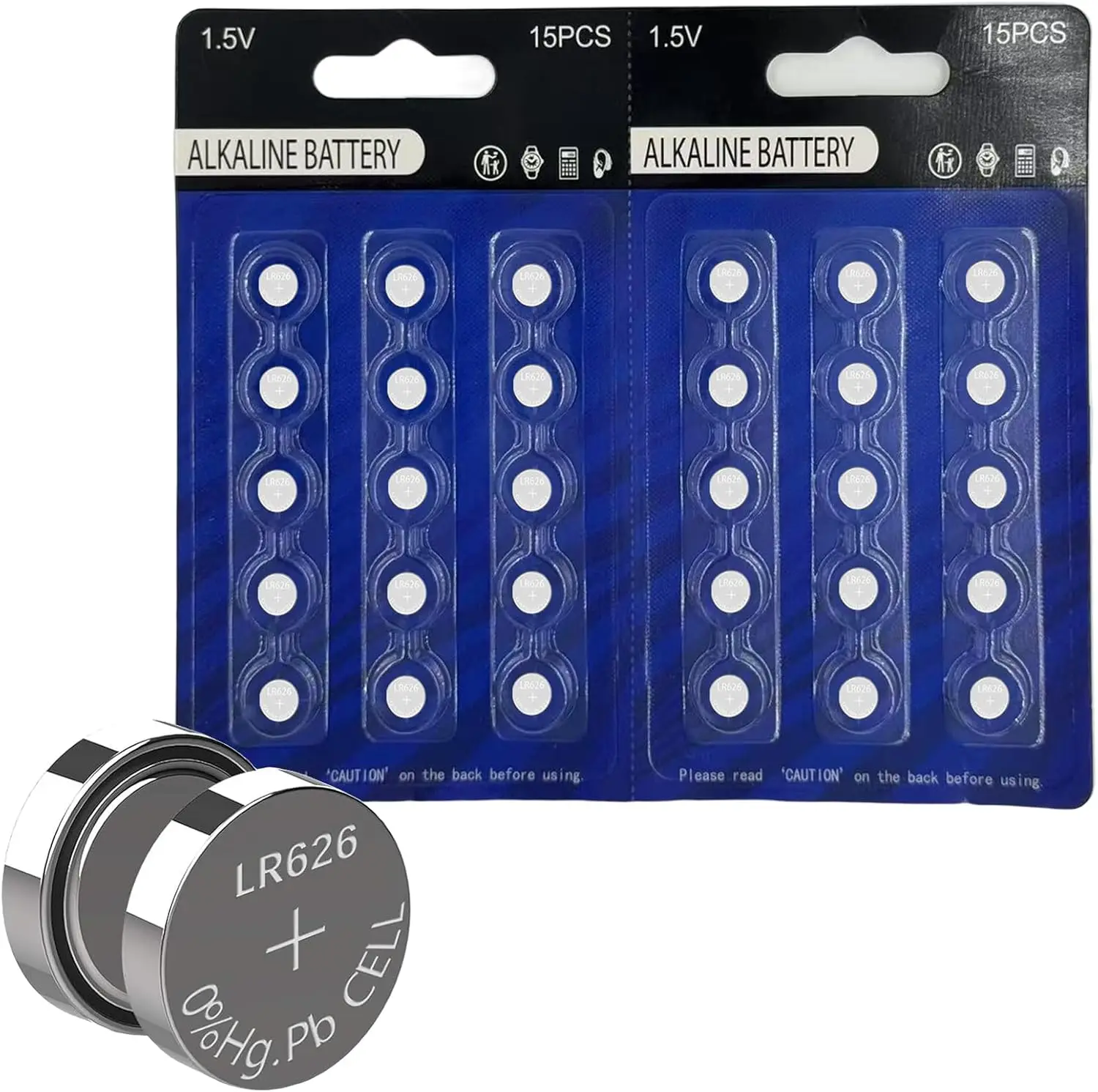 

30 штук щелочных кнопочных батареек AG4 LR626 LR66 SR626 377 (тип «таблетка») для различных устройств