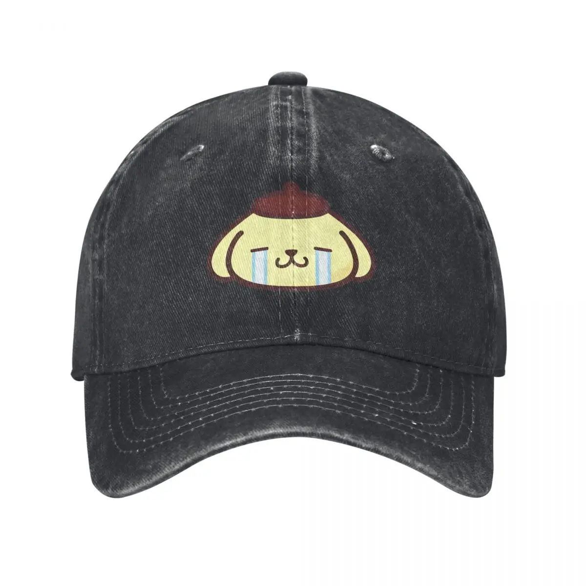 Vintage Pompompurin Cute Cartoon Baseball Caps Distressed Denim Headwear Japan Kawaii Anime Outdoor All Seasons Travel Gift Hats