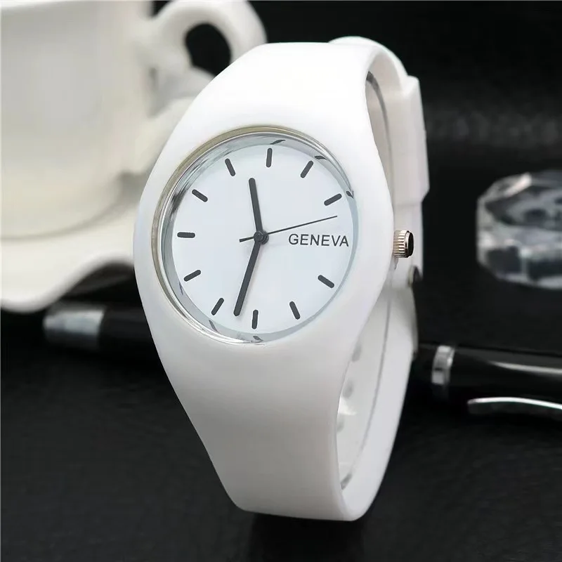 UTHAI CQ07 Kids Children watch quartz wristwatches for boy's clock for girl fashion Child Watches simple Silicone white black
