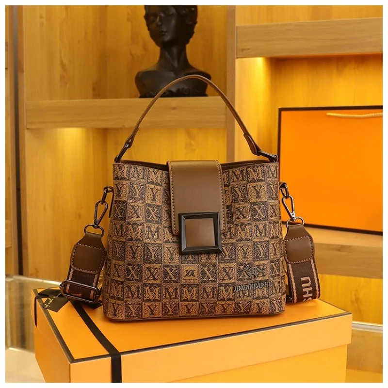 

Роскошная женская сумка через плечо из тонкой кожи с популярным классическим элегантным и винтажным пригородным стилем ​