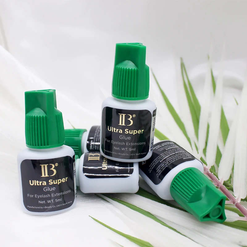 Corea originale IB Ultra Super colla per estensioni delle ciglia 5ml professionale IB Green Cap colla strumenti per il trucco adesivo per ciglia finte