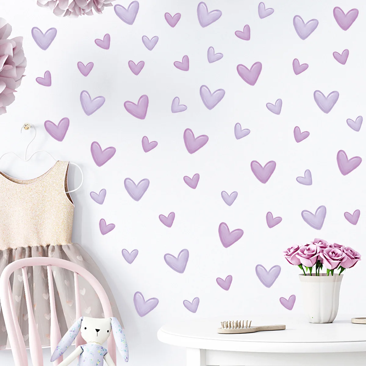 Purple Heart Wall Decals Worth It for Bedroom Decor or Just Plastic — view 1