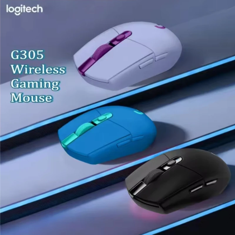 ماوس الألعاب اللاسلكي Logitech G305، مستشعر عالي الأداء، الكمون المنخفض، عمر بطارية طويل، تعديل DPI عالي، مكتب.