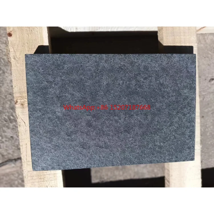 3CM Thickness Flamed Chinese Absolute Black Basalt Outdoor Floor Tiles