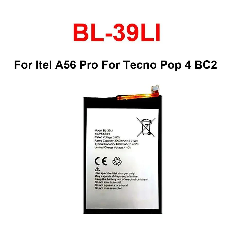 

Mobile Phone Battery BL-39LI For Itel A56 Pro For Tecno Pop 4 BC2 High-Performance Replacement