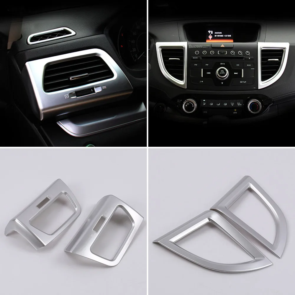 

For Honda CRV CR-V 2012-2016 Car Dashboard Left Right Air Conditioner Outlet AC Vent Sticker Trim Cover Interior Accessories