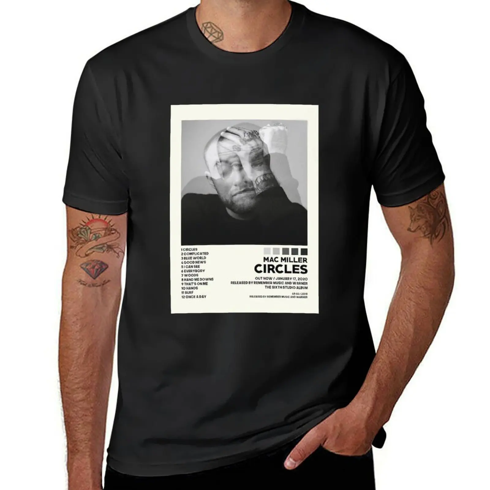 Good Mac Circles Album Poster T-Shirt T-Shirt customs quick drying kawaii clothes t shirt for men