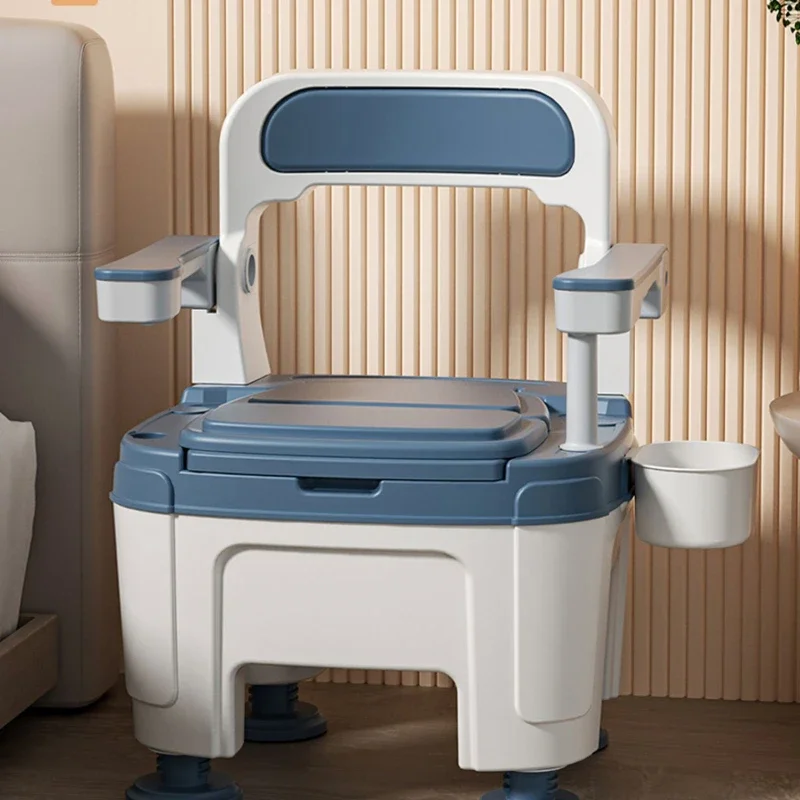 

Foldable Armrest Toilet Chair Height Ajustable Portable Adult Commode For Elderly Patients Pregnant Woman Potty Chair Plastic