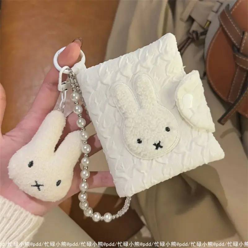 

New Miffy Wallet Kawaii Anime ID Storage Bag Card Bag Wallet Pocket Small Bag Cute Cartoon Earphone Storage Bag Toys for Gifts