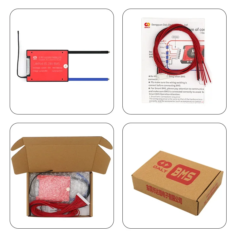 DALY-interruptor suave BMS NTC, 15A, 20A, 30A, 50A, 40A, 60A, Li-ion, 7S, 24V, 10S, 36V, 13S, 48V, Lifepo4, 4S, 12V, 8S, 24V, 16S, 48V para batería 18650