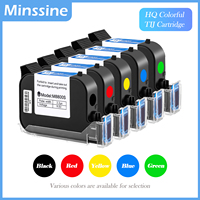 Prime TIJ Cartridge 12.7mm Inkjet Printer Cartridge Black Red Yellow Blue Green Original Fast Drying Water-proof Solvent Ink