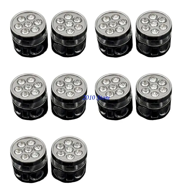 Khóa dây tròn F3MF 10pcs để dễ dàng điều chỉnh dây đàn hồi và phụ kiện may DIY