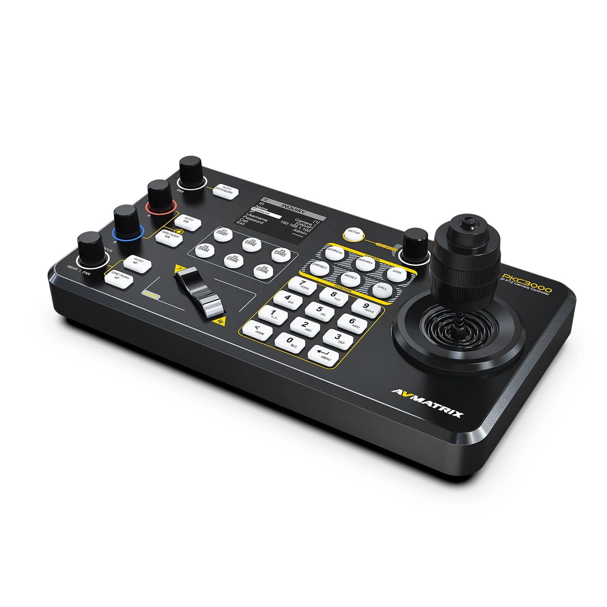

Avmatrix PKC3000 Metal Housing 4D Joystick PTZ Keyboard Controller for PTZ Conference s