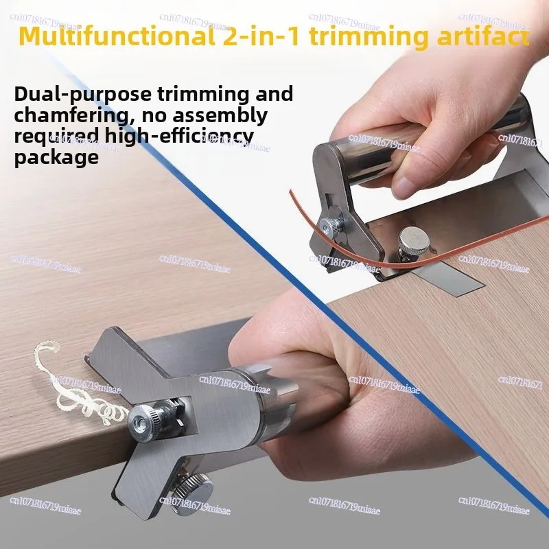 Stainless steel edge banding trimmer, dual-purpose wood chamfer