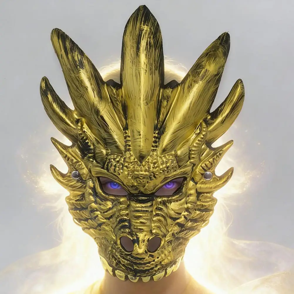 Three Dimensional Dragon Face Mask 3d Dragon Halloween Masquerade Foam Mask Fantasy Mythical Creature Full Face for Adults