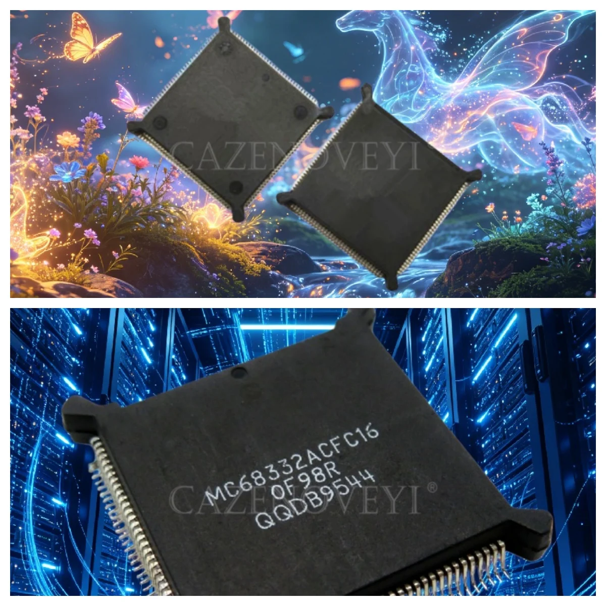 （1-5pcs）MC68332ACFC16 MC68332 DSP56002FC40 56002FC40 QFP132 MC68302FE16C MC68302 KU80386EX33 80386EX33 QFP-132