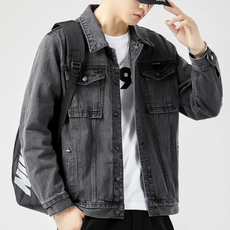 

Высококачественные мужские джинсовые джинсы свободного покроя Thiened Fce, осенне-зимние новые джинсы с джинсами Jaet Busin, повседневная верхняя одежда