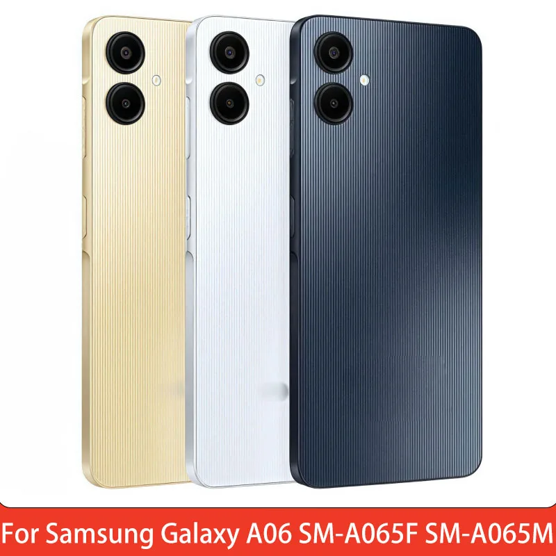 Battery Back Cover for Samsung Galaxy A06 SM-A065F SM-A065M PC Material back cover without camera lens Repair Replacement Part
