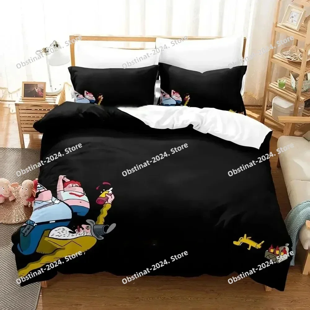 

3D Anime Game Detective Case Clown Bot Bedding Set Printed single Comforter Duvet Cover Pillow Case 3 Pieces Set Kids Adult Size