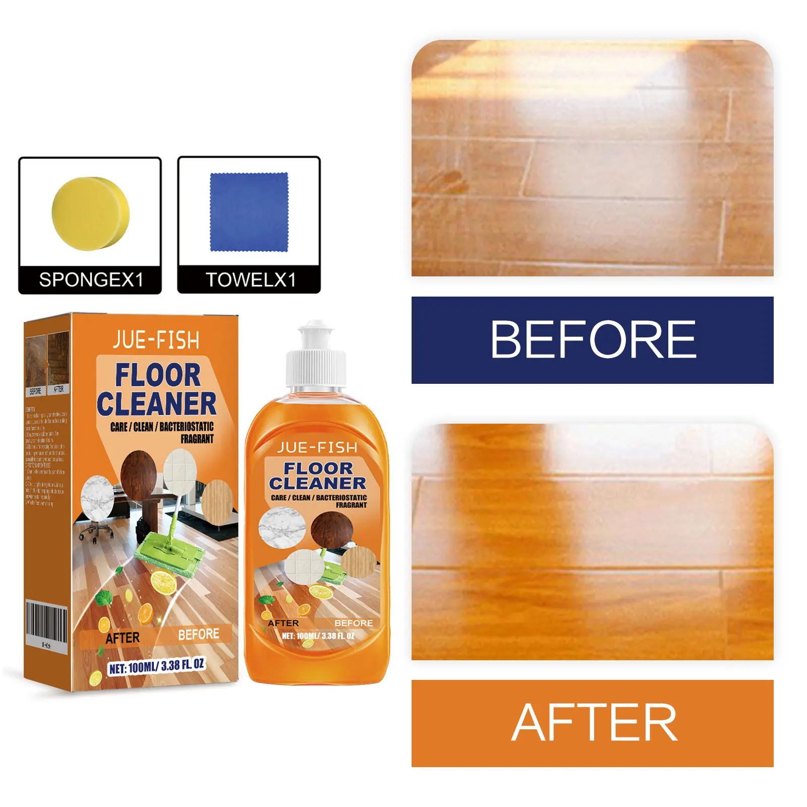 

Wood Floor Restorer Liquid Wooden Floor Scratch Repair Tile Marble Brightening Cleaning Prevent Cracking Floor Cleaning Solution