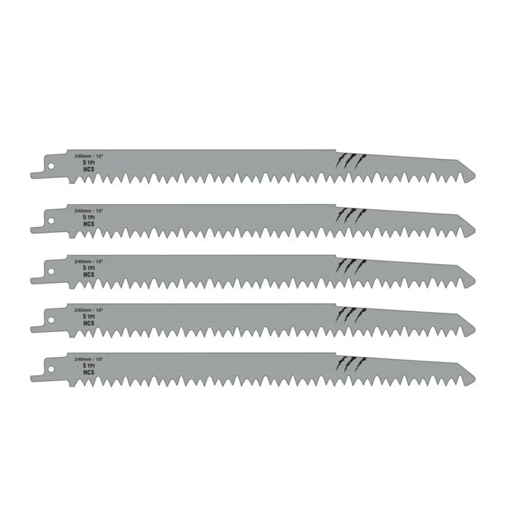 Scie alternative HCS S1531L, courbe de coupe, scie à métaux, accessoires pour outils électriques, bois forestier, 240mm, 5 pièces