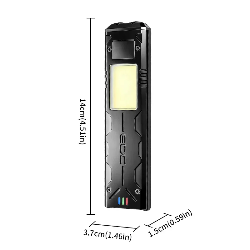 New EDC  Flashlight Multifunctional Tactical Display Highlighter Clip Magnetic Outdoor Emergency Work Light