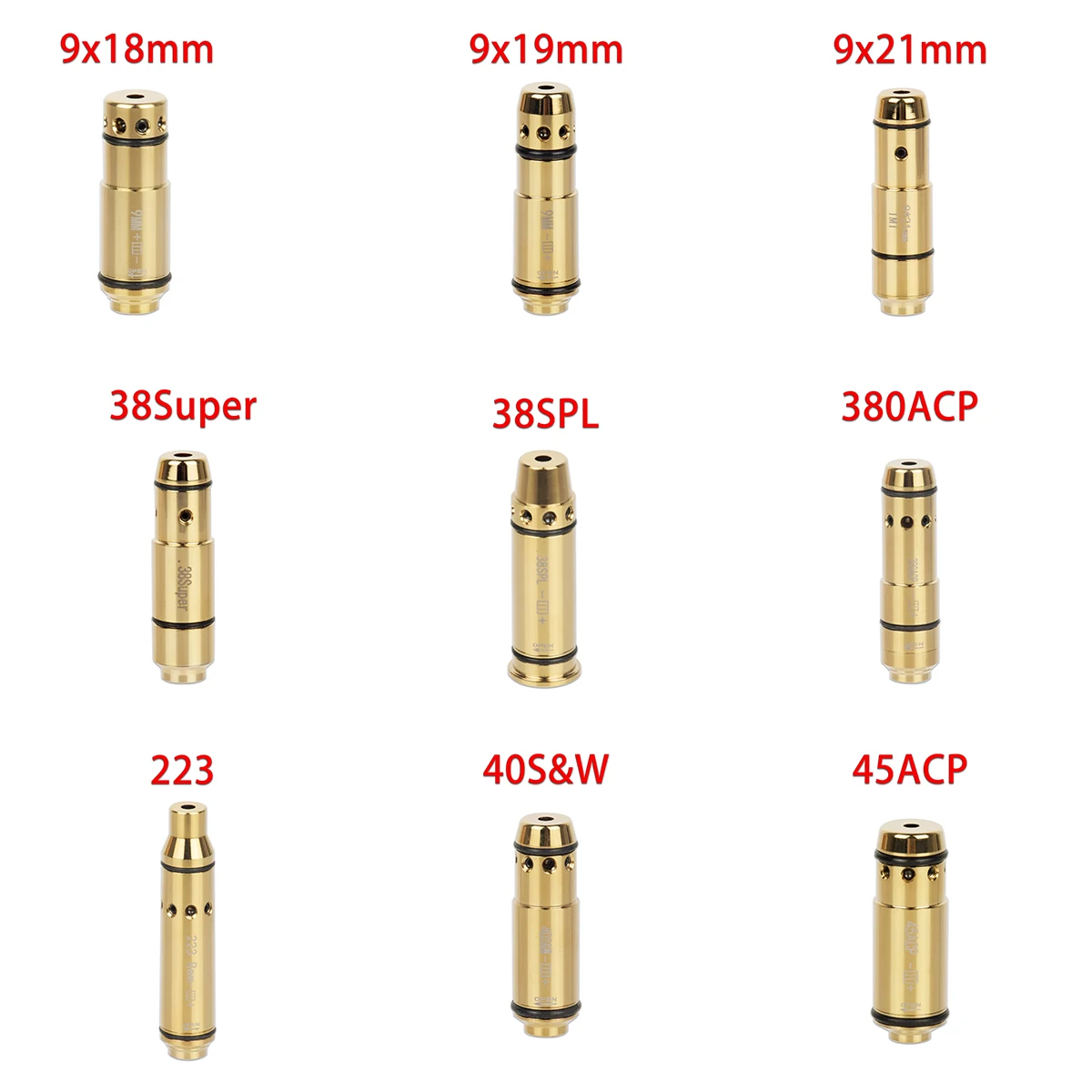 Cubierta de interruptor de bala de entrenamiento láser de punto rojo, 223Rem .380ACP .40S & W 9x19mm Taurus G2C, Cartucho de entrenador, interruptor