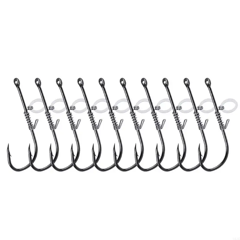 

U1JC 10PCS/PACK Рыбалка крюк пресноводная вода для соленой воды Крюк с высокой углеродной сталью