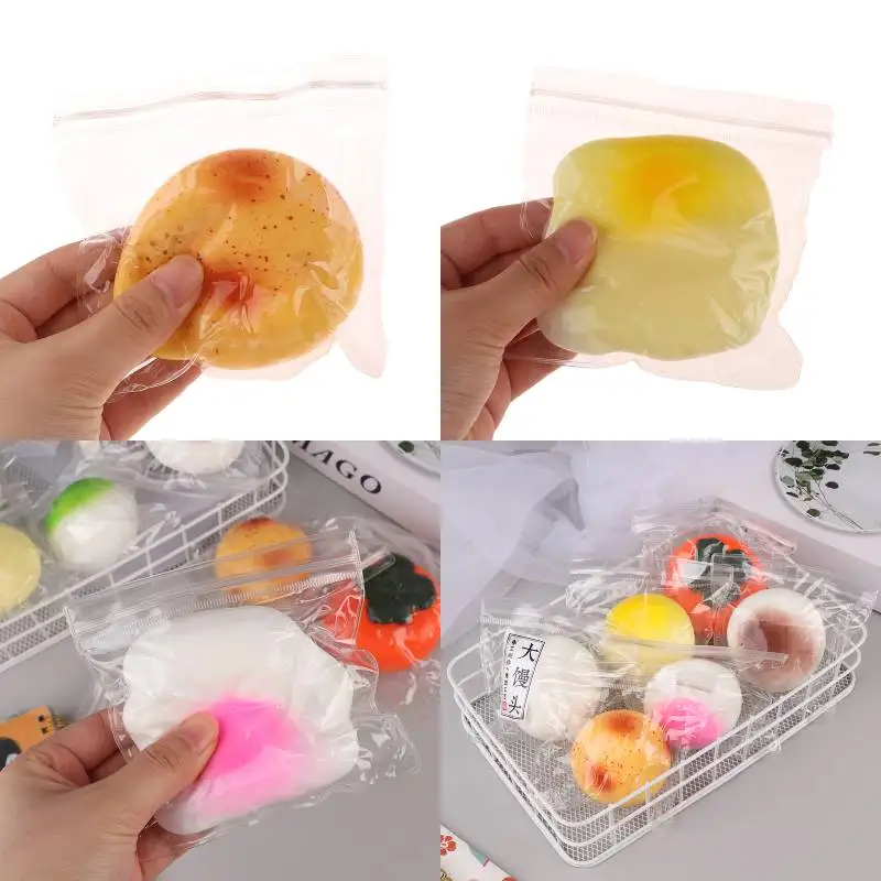 2 uds patata exprimible pellizco rebote lento alivio del estrés para adultos pellizco hecho a mano pan suave exprimible adornos de escritorio regalos