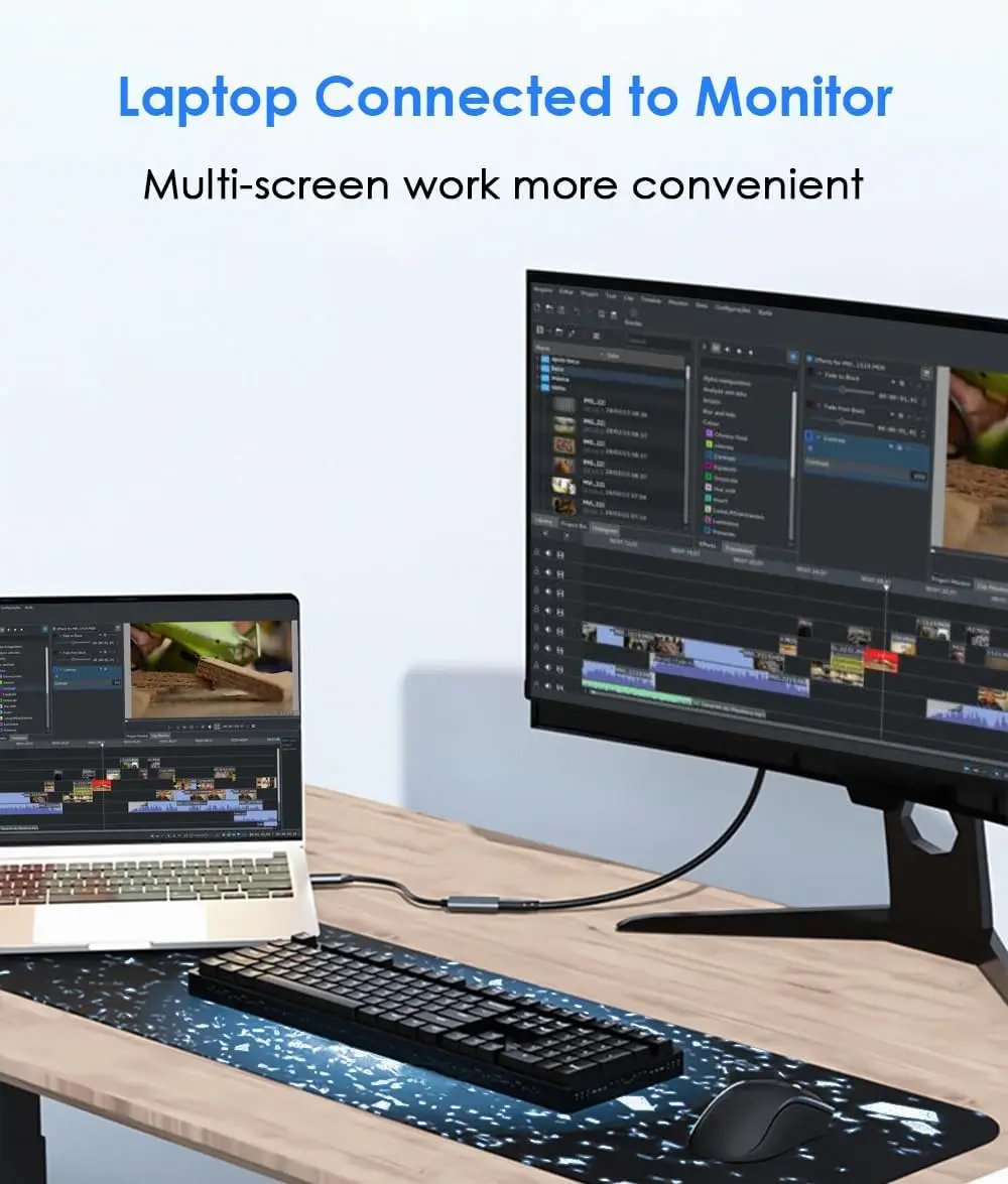 كابل USB من النوع C إلى HDMI متوافق مع USB C إلى HDMI محول 4K USB 3.1 HDTV مهائي كابلات لجهاز MacBook Chromebook Samsung Xiaomi #3