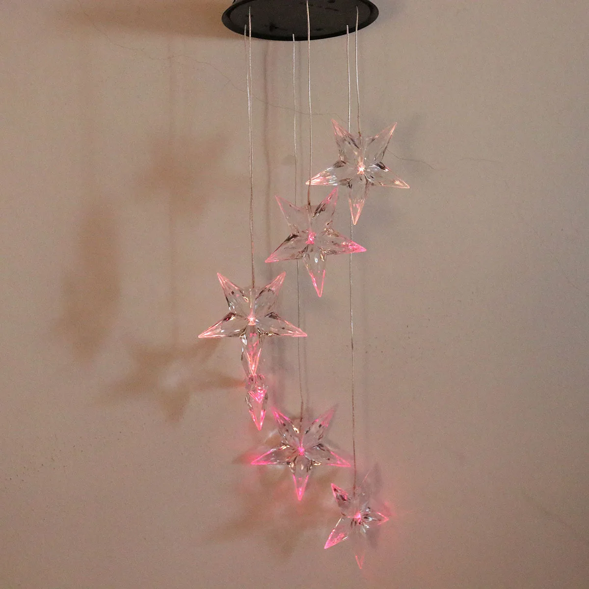 معلقة الشمسية الرياح الرنين ضوء LED ستار مصباح 6 ألوان السيارات على قبالة لحديقة ساحة فناء غرفة نوم ديكور الرياح الدقات في الهواء الطلق #1