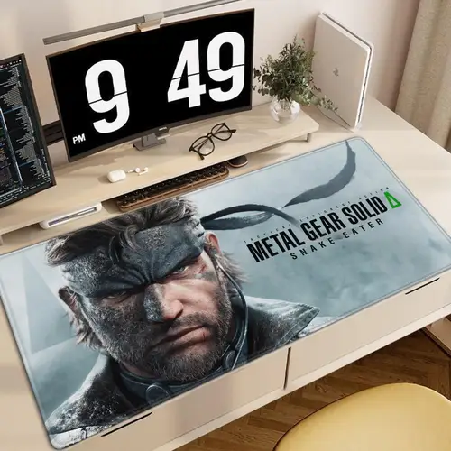 Imagen 2 del producto Alfombrilla de Metal Gear sólida para Pc, alfombrilla para ratón para teclados de ordenador, accesorios, alfombrilla antideslizante, alfombrilla para jugador, alfombrilla para ordenador portátil para juegos