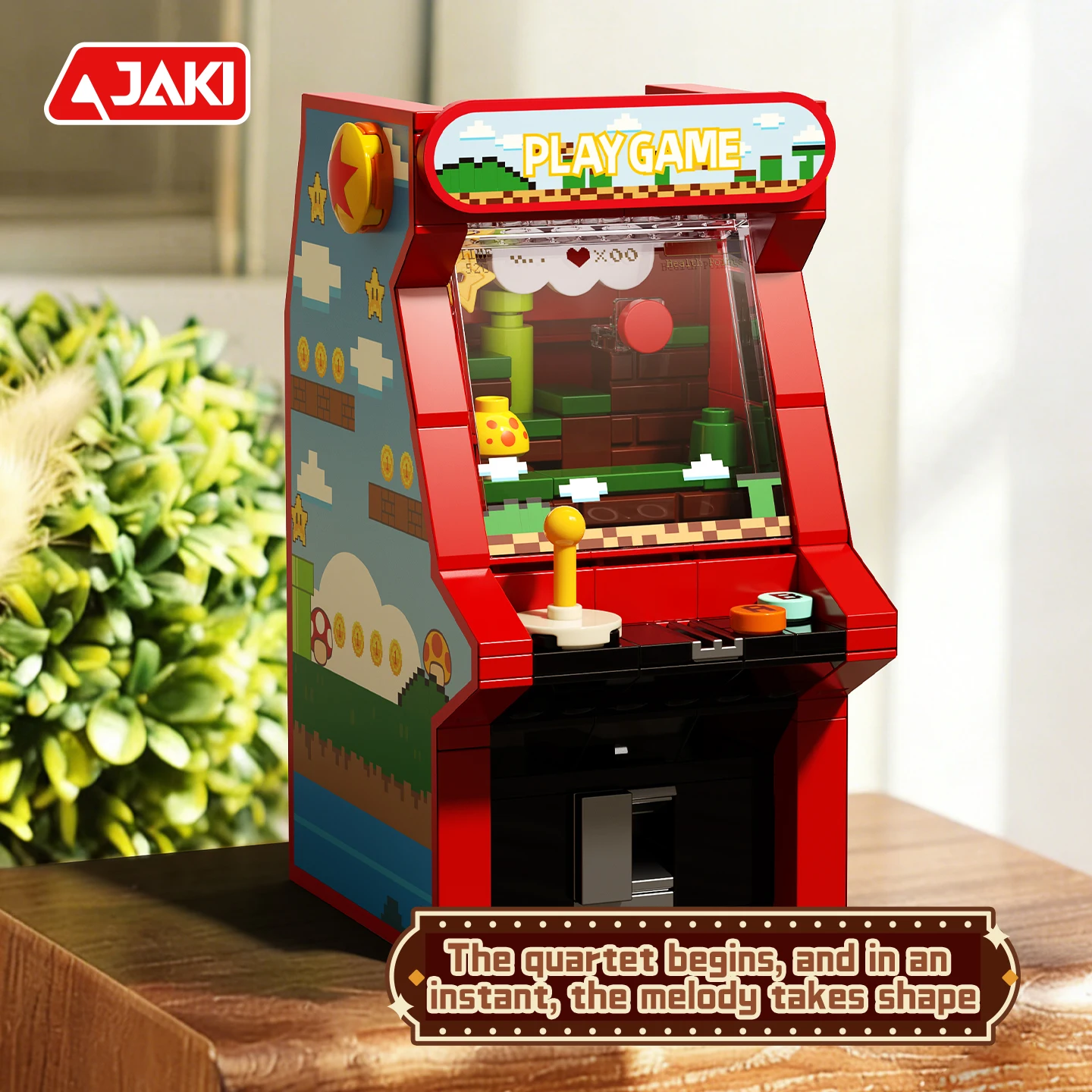 Konsola do gier JAKI Retro Electronics Series, klocki konstrukcyjne, model MOC, kreatywna ozdoba, prezent urodzinowy dla dzieci