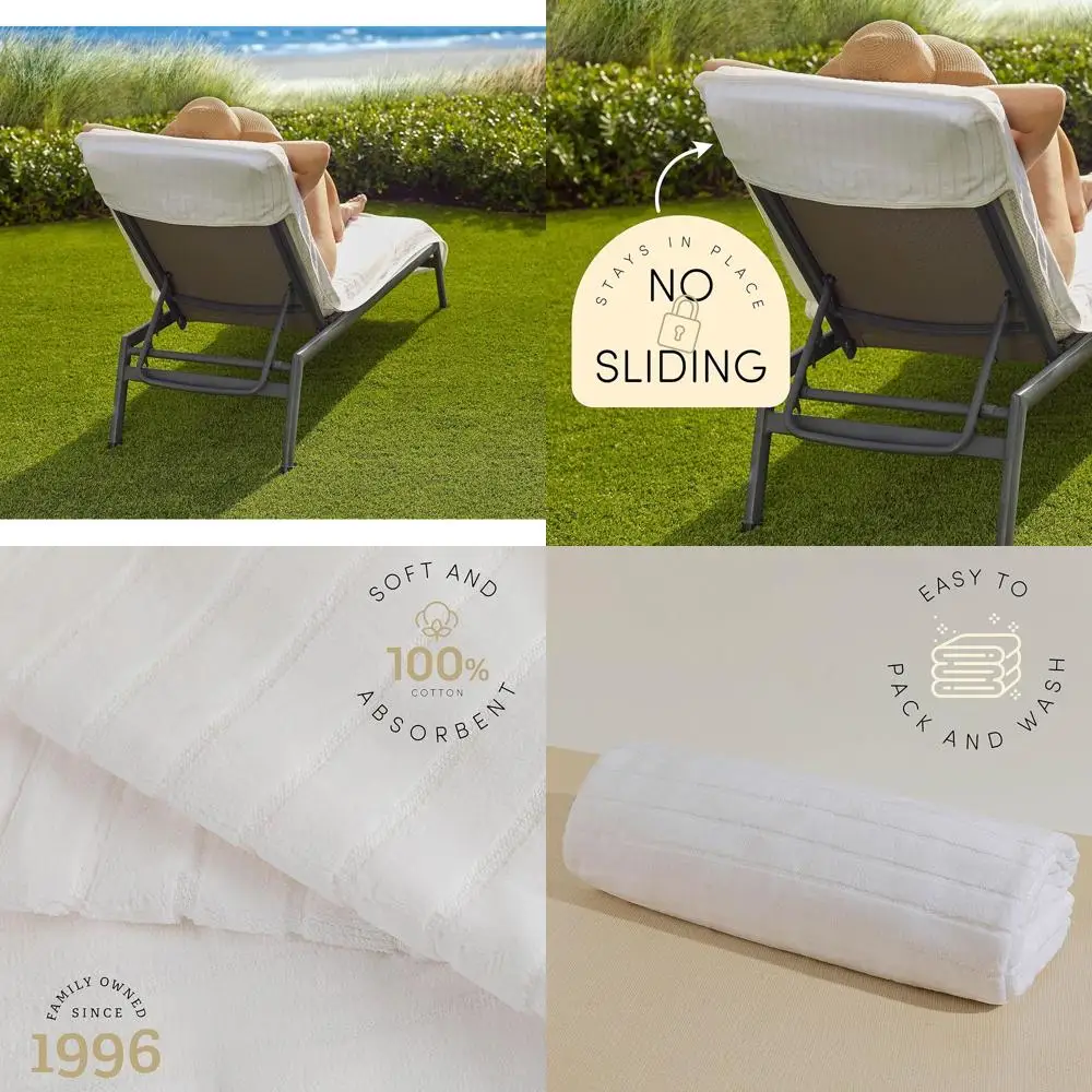 

Хлопковый чехол для шезлонга для бассейна или шезлонгов — 100% мягкий хлопок