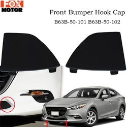 Car Front Lower Bumper Tow Hook Eye Cover Grille Caps For Mazda 3 2016 2017 2018 B63B-50-101 B63B-50-102 Replacement Trim Part