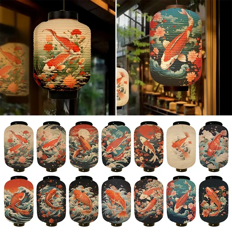 color-koi-print-japanese-traditional-lantern-ukiyo-e-art-style-izakaya-restaurant-lantern-new-year-decor-chandelier-lamp-shade