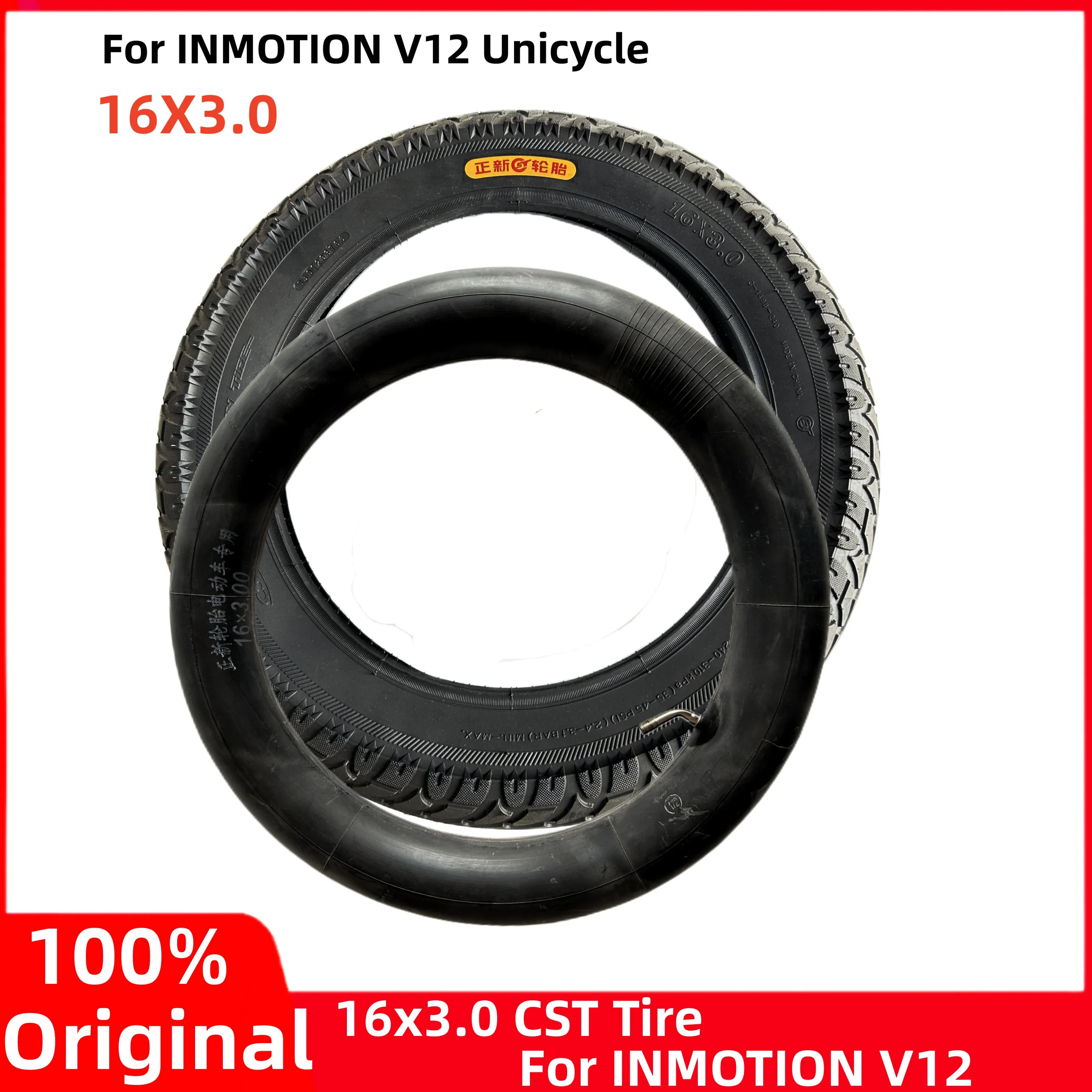 Original 16x3.0 CST Tire for INMOTION V12 Unicycle Self Balancing Scooter 16 Inch Wheelbarrow Inner Outer Tire Accessories